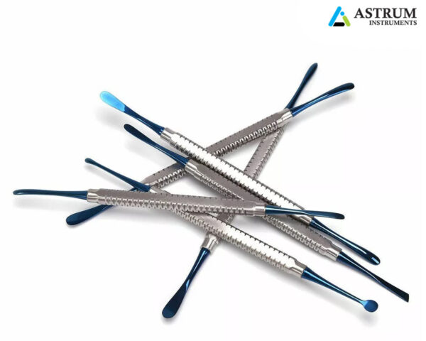 6 Pcs/Set Dental Double Ends Implant Molt Periosteal Elevator Color Coated Tools - Image 3