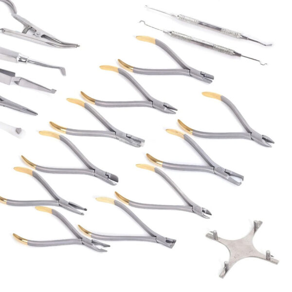 Dental Orthodontics Pliers Set 18pcs Distal End Cutter Bracket Brace Remover - Image 2