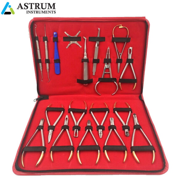 Dental Orthodontics Pliers Set 18pcs Distal End Cutter Bracket Brace Remover