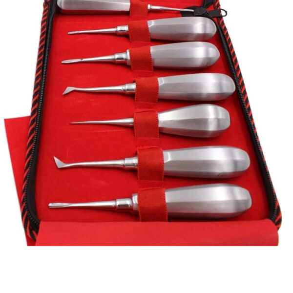 Dental Elevator Set Tooth Extraction Forceps Curved Root Lift Elevator 13pcs set - Image 8